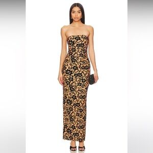 MORE TO COME Teagan Maxi Dress in Navy Floral